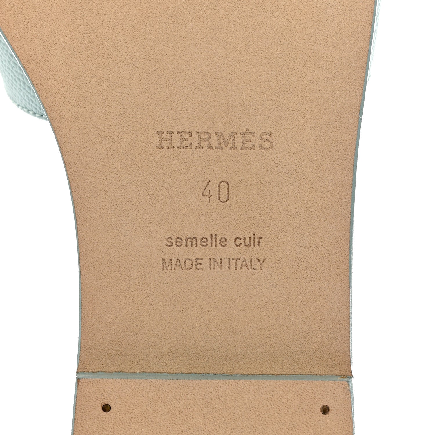 Hermes Epsom Oran Sandals 40 Vert Embrun 8 of 10
