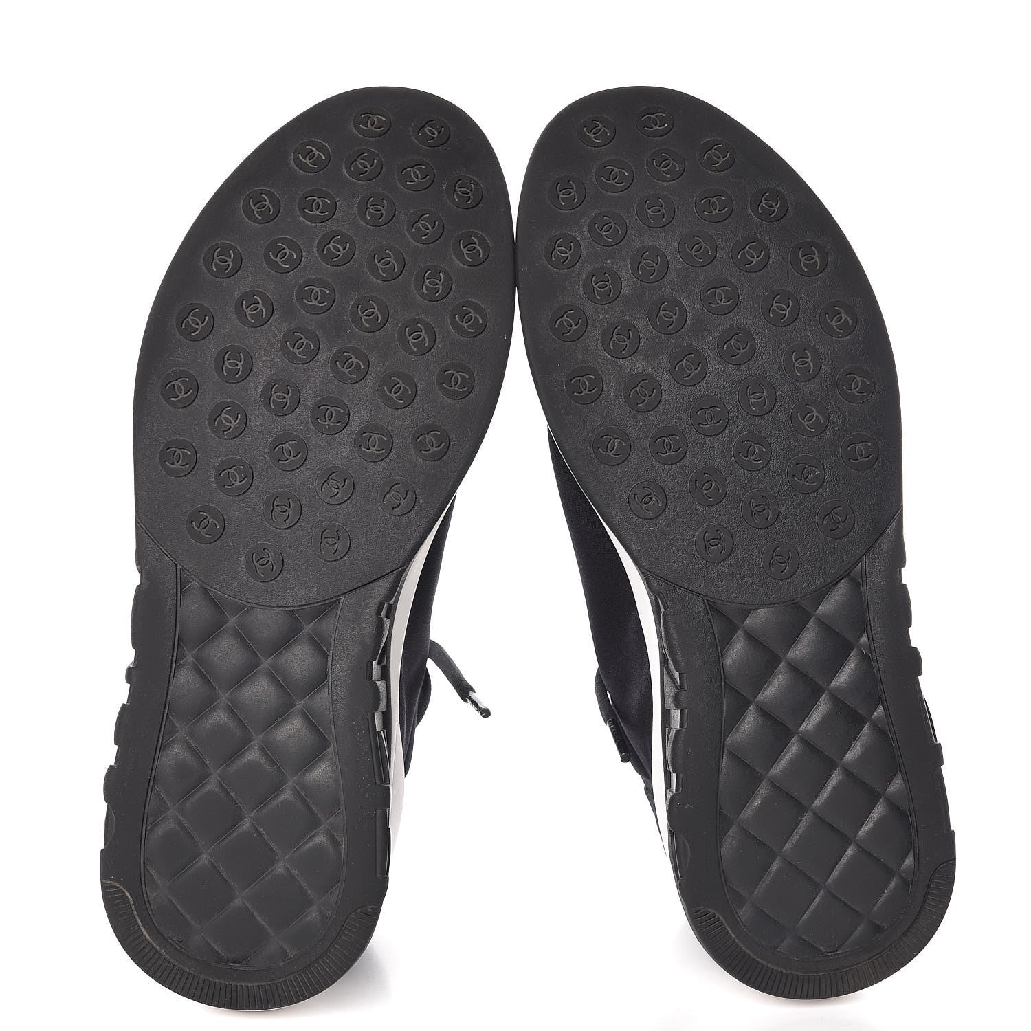 Chanel Lycra CC Sneakers 40 Black 5 of 7
