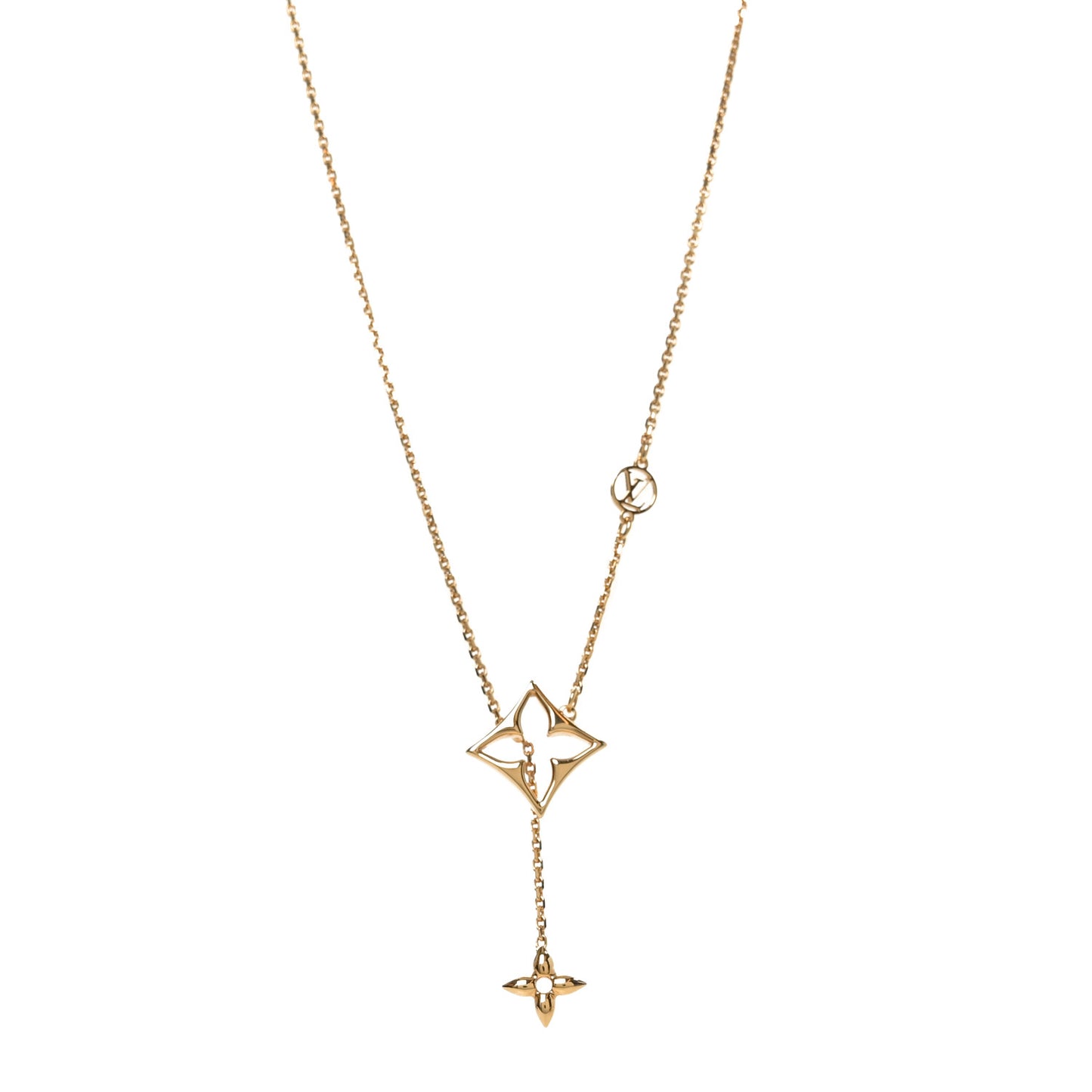 Metal LV Flowergram Necklace Gold