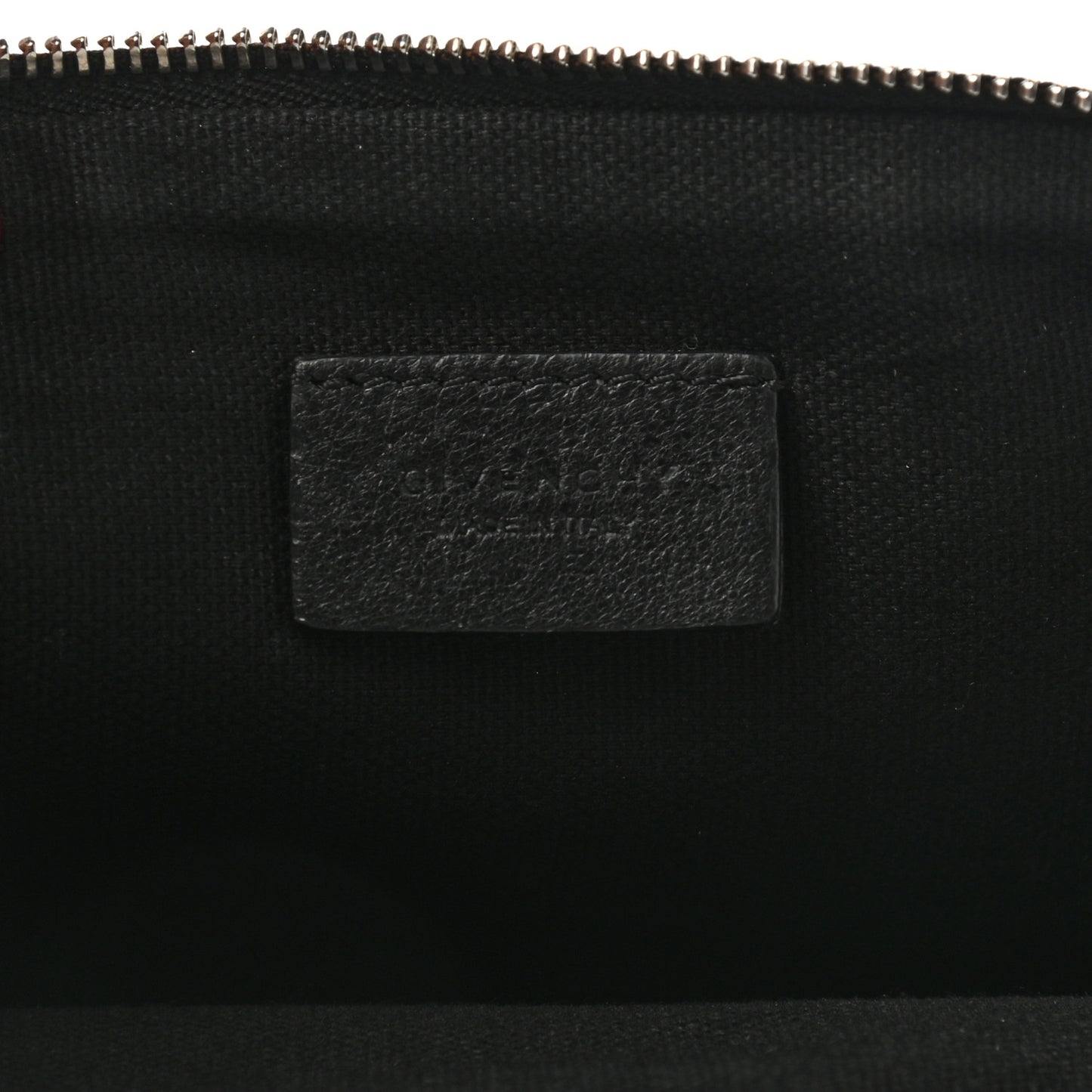 Textured Coated Canvas Confetti Print Medium Antigona Zip Pouch Black