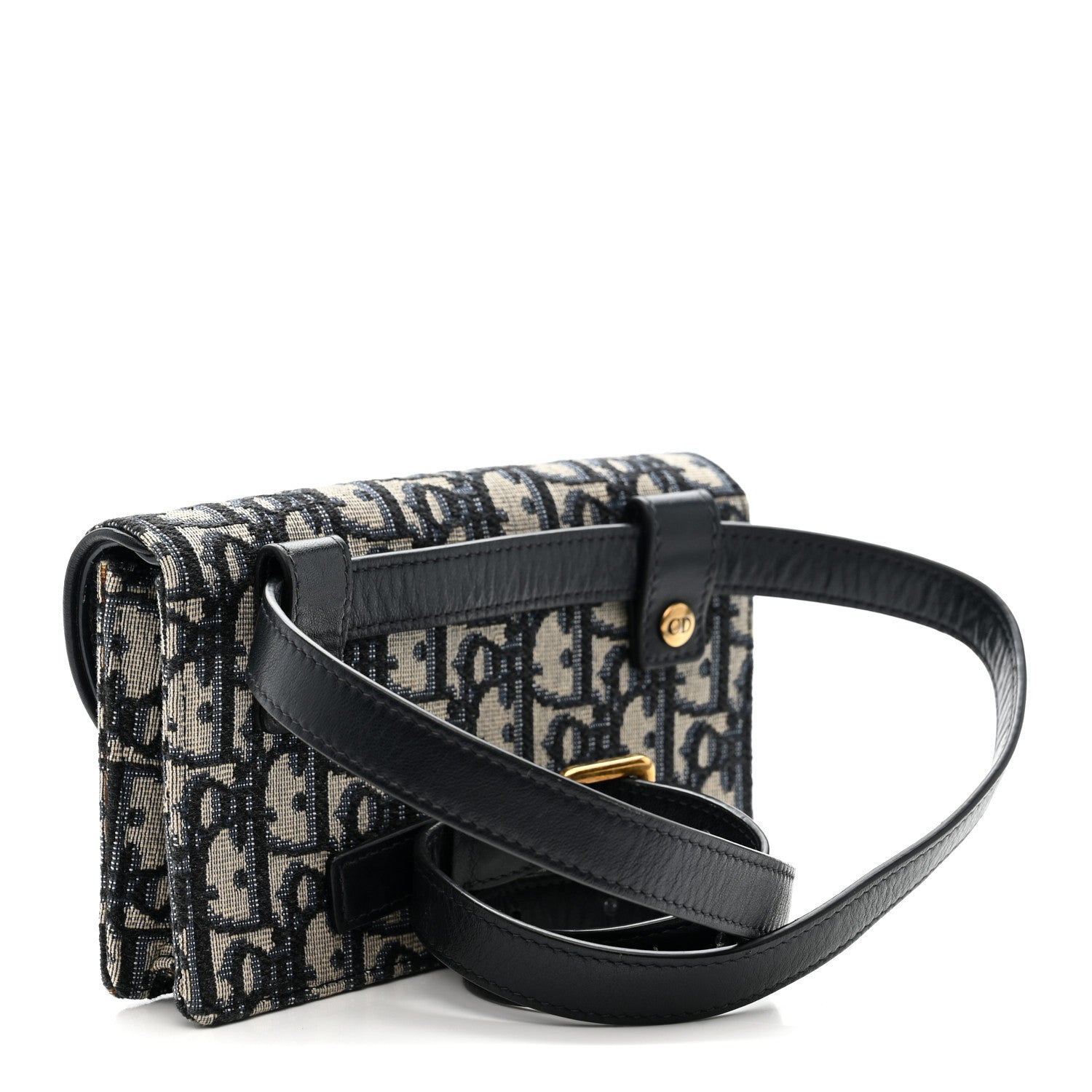 Christian Dior Oblique Saddle Belt Bag Blue 3 of 11