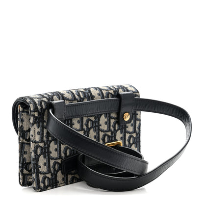 Christian Dior Oblique Saddle Belt Bag Blue 3 of 11