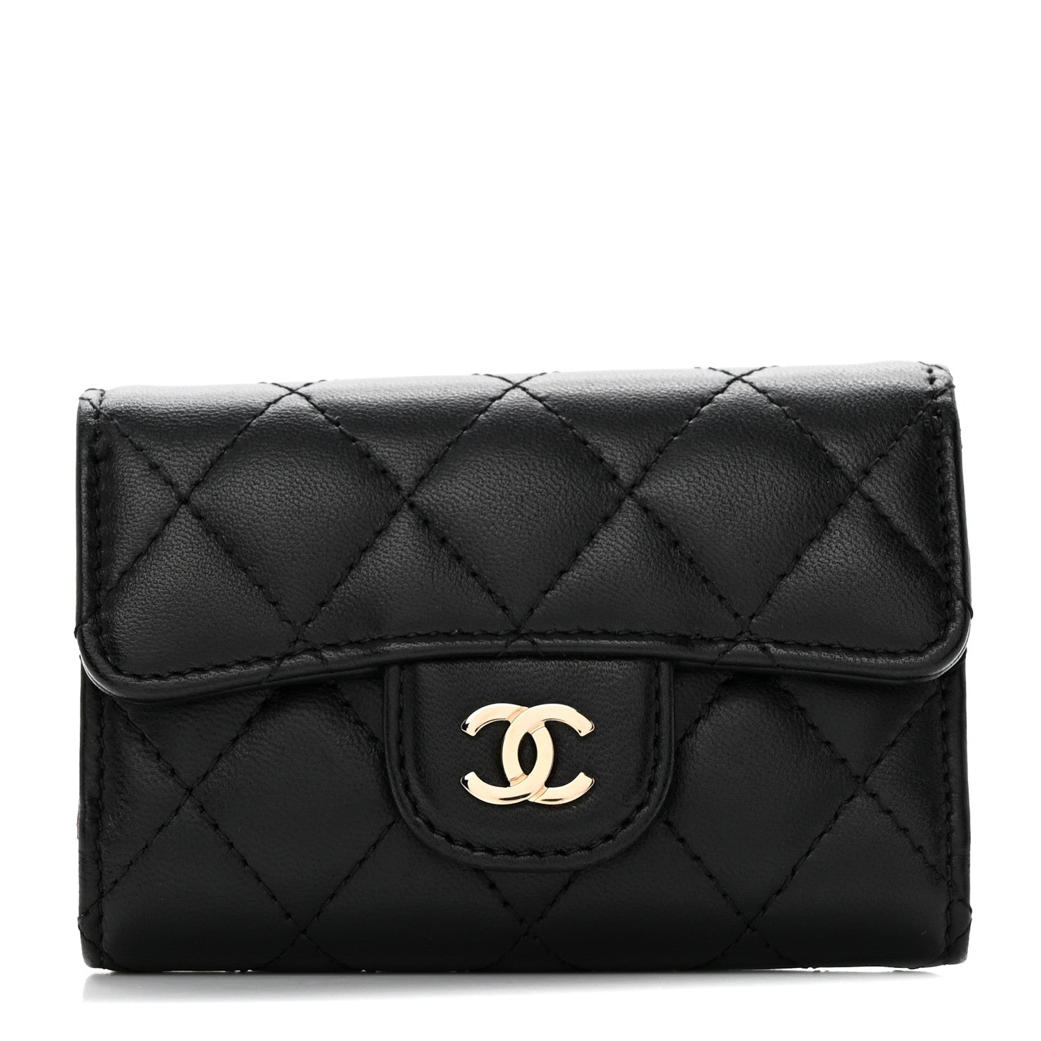 Chanel Lambskin Quilted 4 Key Holder Black 1 of 11