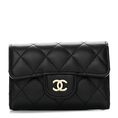 Chanel Lambskin Quilted 4 Key Holder Black 1 of 11
