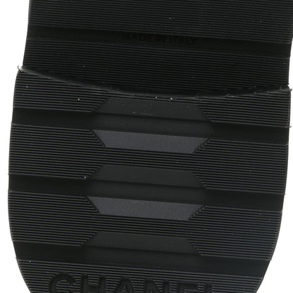 Chanel Shiny Calfskin Quilted Lace Up Combat Boots 36.5 Black 8 of 12