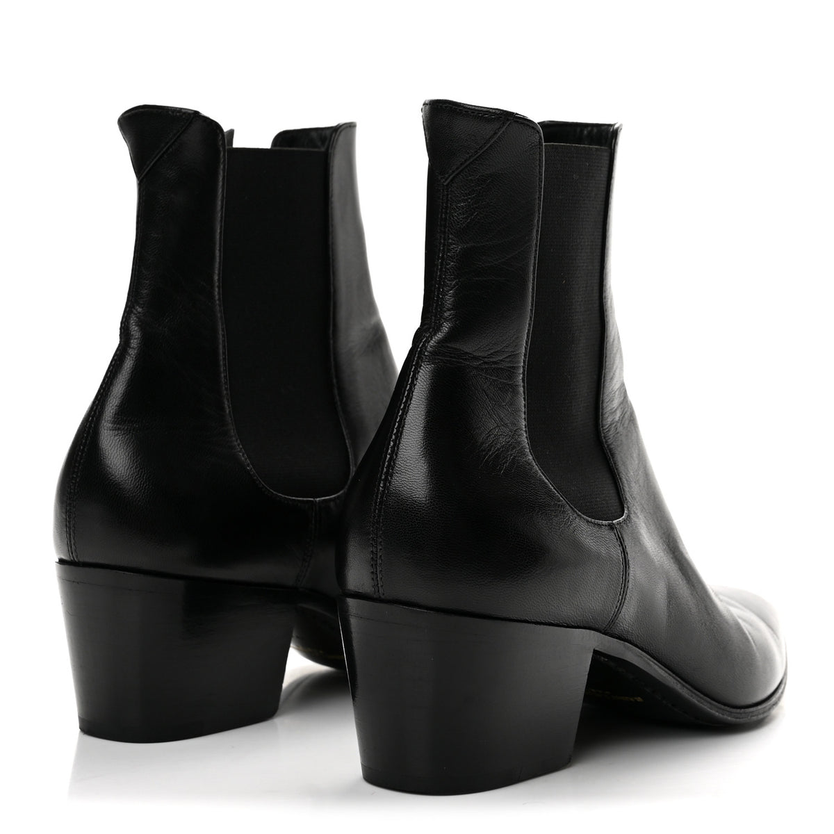 Saint Laurent Incrociato Muriel Vassili 60 Ankle Zip Boots 35 Black 5 of 10