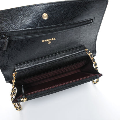 Chanel Caviar Quilted Wallet On Chain WOC Black 5 of 8