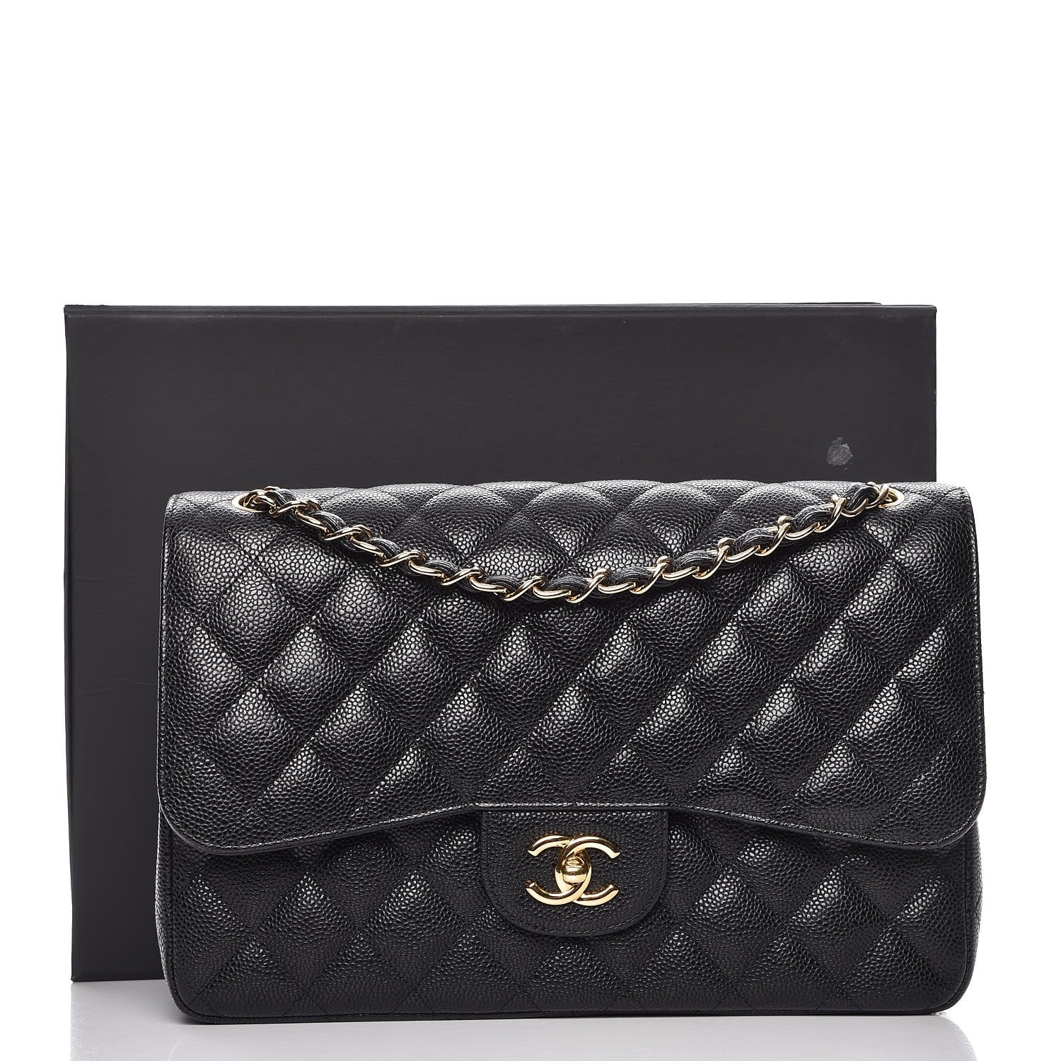 Chanel Caviar Quilted Jumbo Double Flap Black 8 of 8