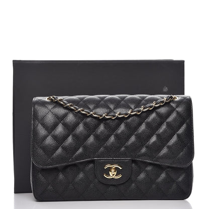 Chanel Caviar Quilted Jumbo Double Flap Black 8 of 8
