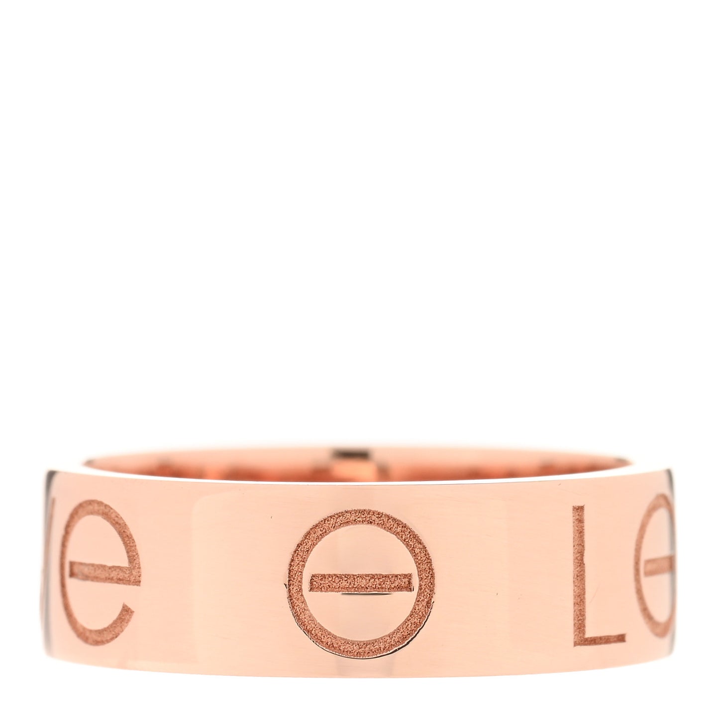 18K Pink Gold 5.5mm Engraved LOVE Ring 49 5