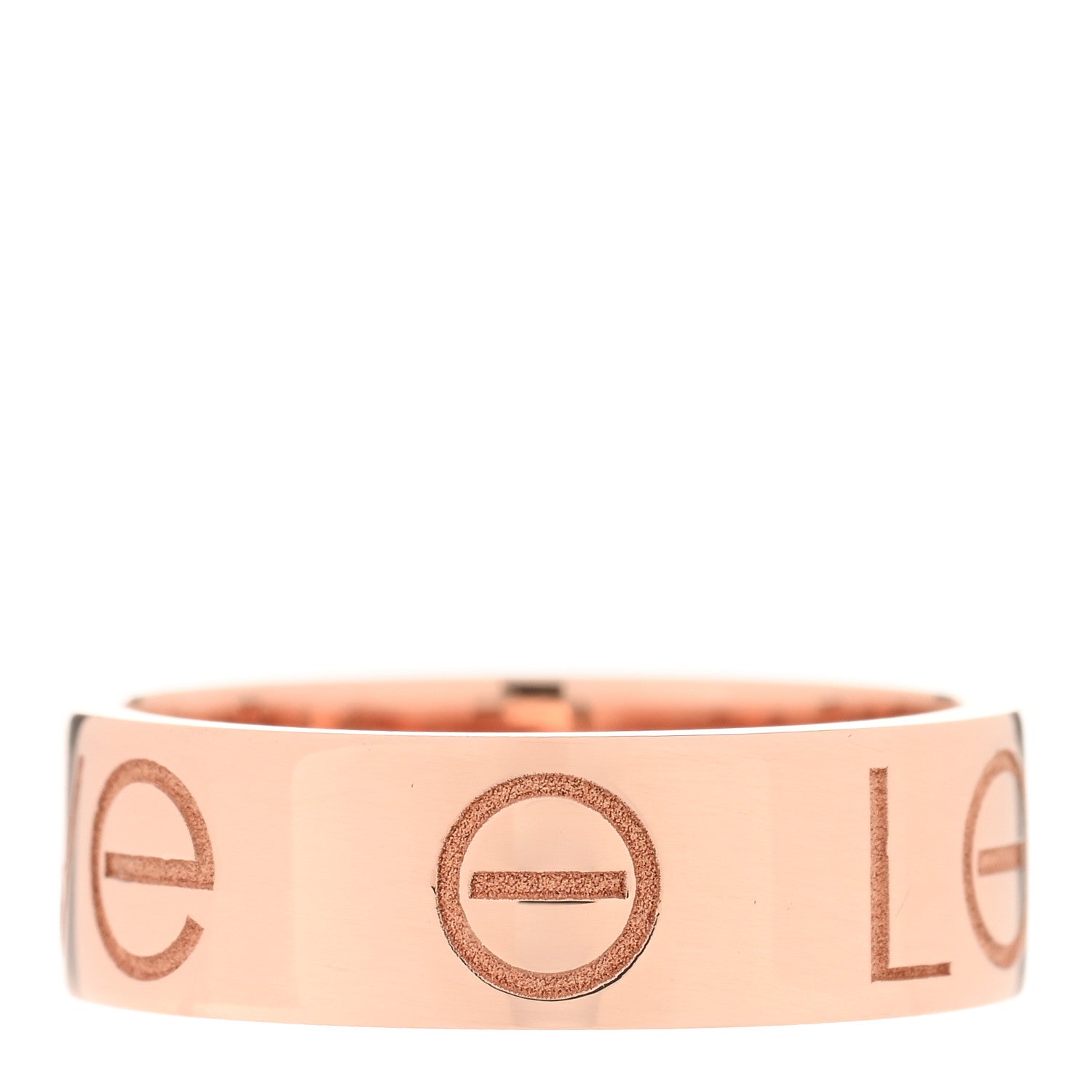 Cartier 18K Pink Gold 5.5mm Engraved LOVE Ring 49 5 3 of 4
