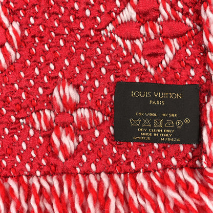 Louis Vuitton Wool Silk Logomania Mix Scarf Coquelicot 3 of 3
