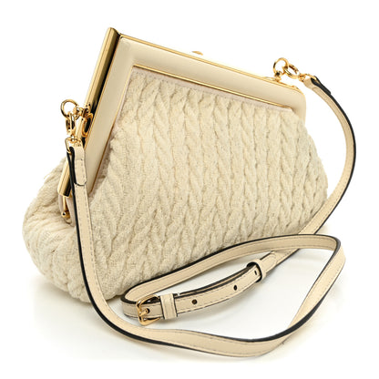 Fendi Woven Knit Nappa Small Fendi First White 3 of 10