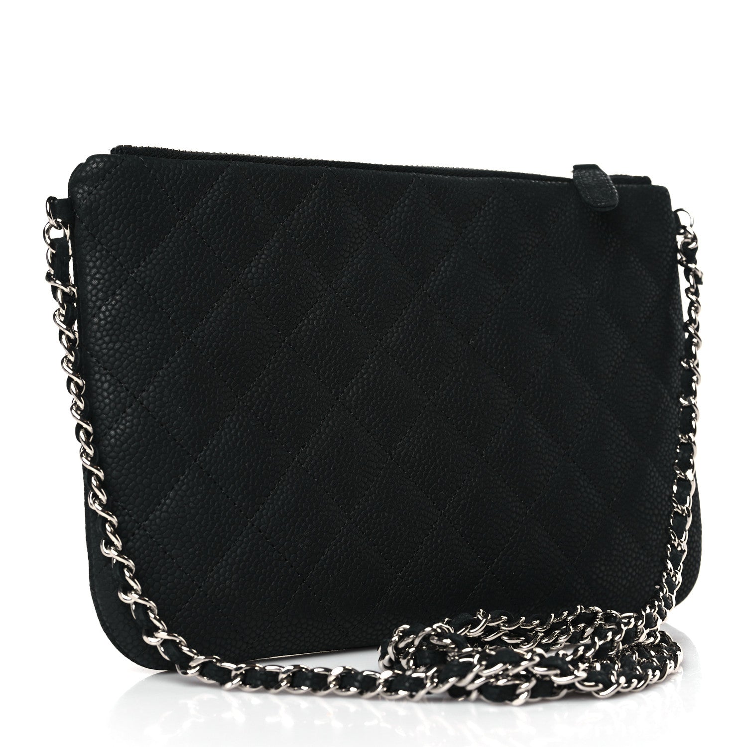 Chanel Iridescent Caviar Quilted Daily Zip Crossbody Bag Black 3 of 7