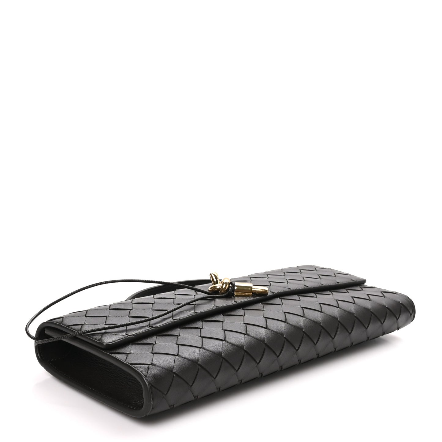 Nappa Intrecciato Long Andiamo Top Handle Clutch Fondant