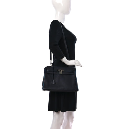 Hermes Togo Bi-Color Kelly Retourne 32 Indigo Blue Jean 2 of 17