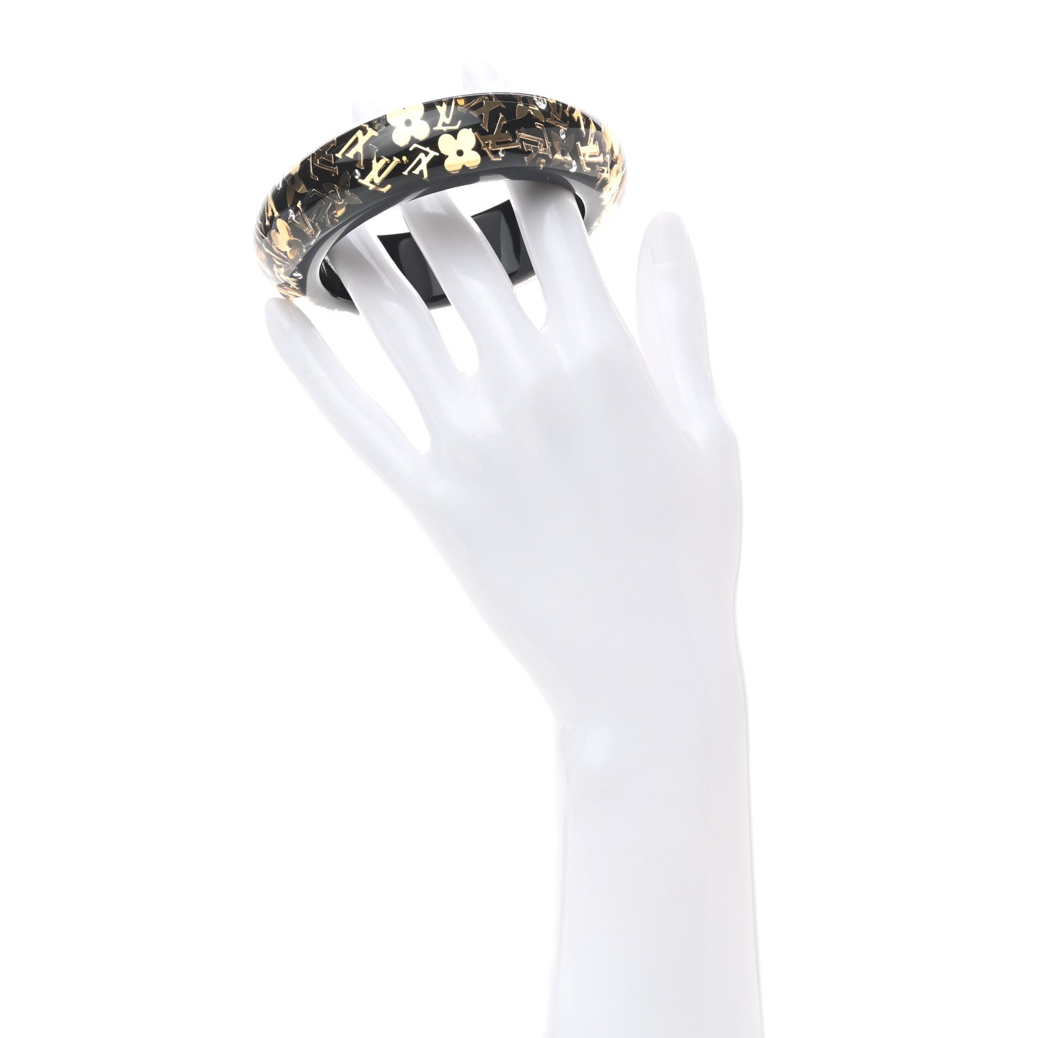 Louis Vuitton Resin Swarovski Medium Inclusion Bracelet GM Black 2 of 4