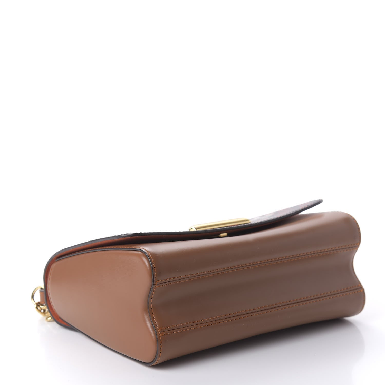 Louis Vuitton Calfskin Catogram Twist Shoulder Bag MM Marron 5 of 9