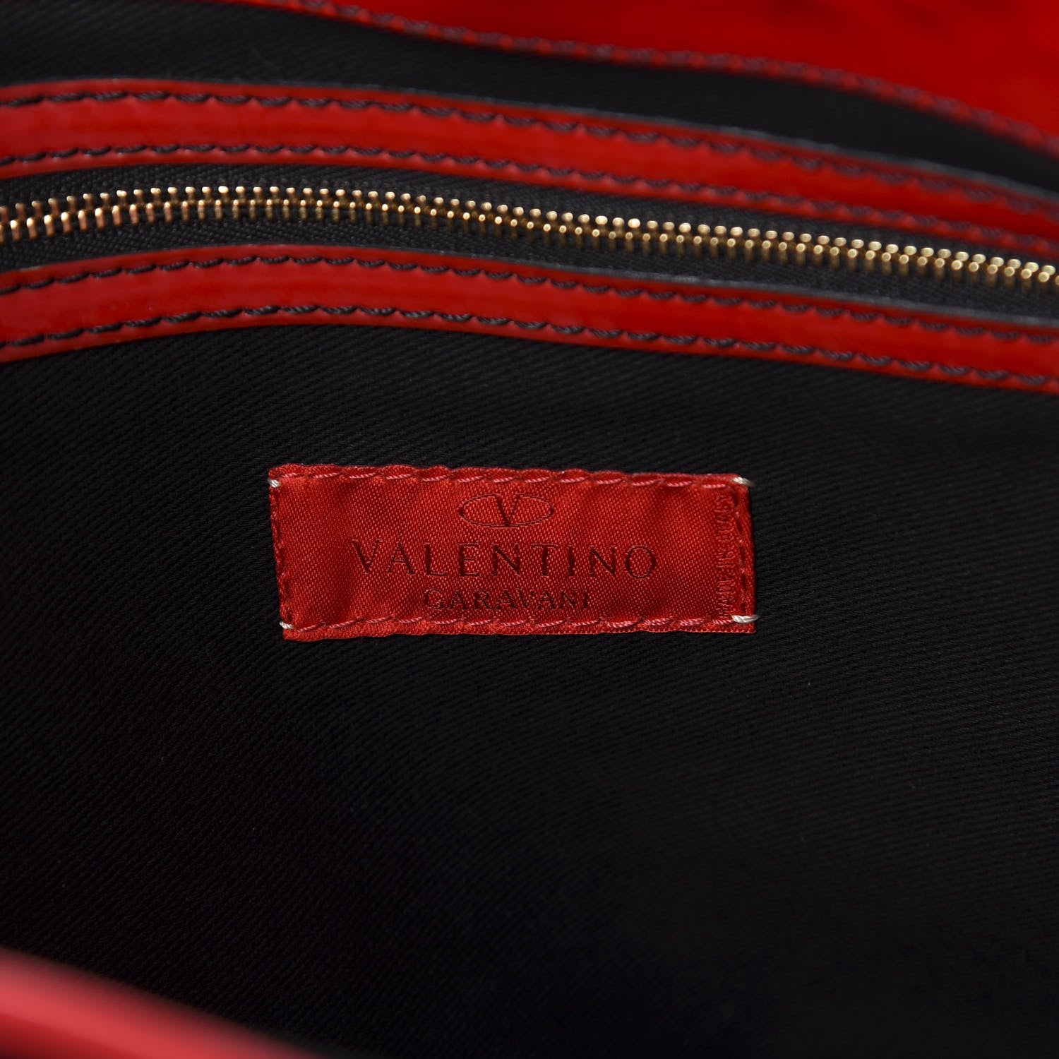 Valentino Garavani Patent Lacca Bow Tote Red 9 of 11
