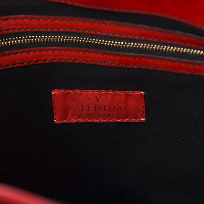 Valentino Garavani Patent Lacca Bow Tote Red 9 of 11