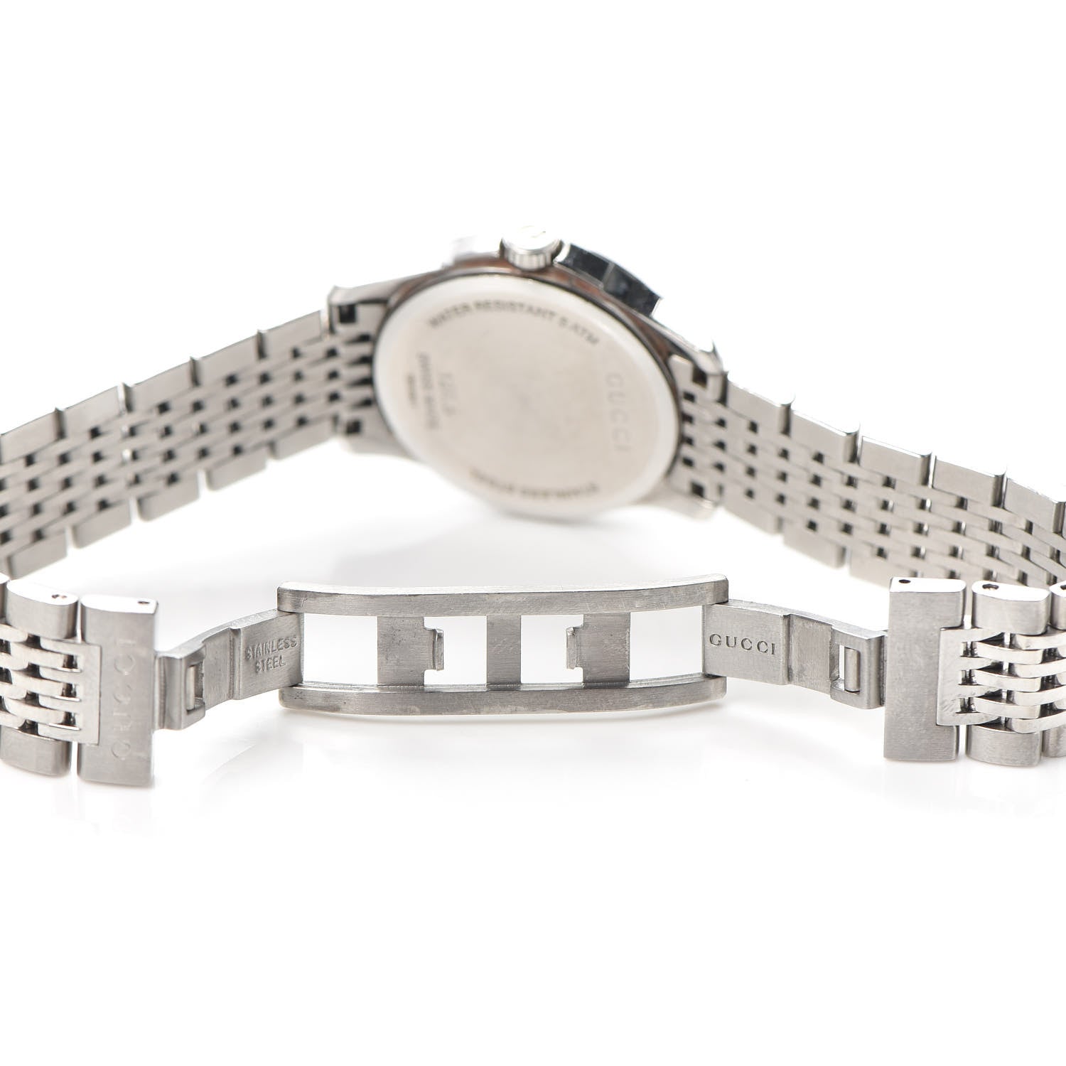 Gucci Stainless Steel Diamond Mother of Pearl 27mm G-Timeless Quartz Watch 5 of 5