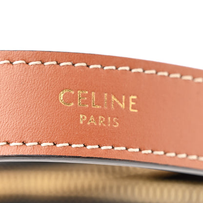 Celine Triomphe Canvas Calfskin Ava Shoulder Bag Tan 6 of 13