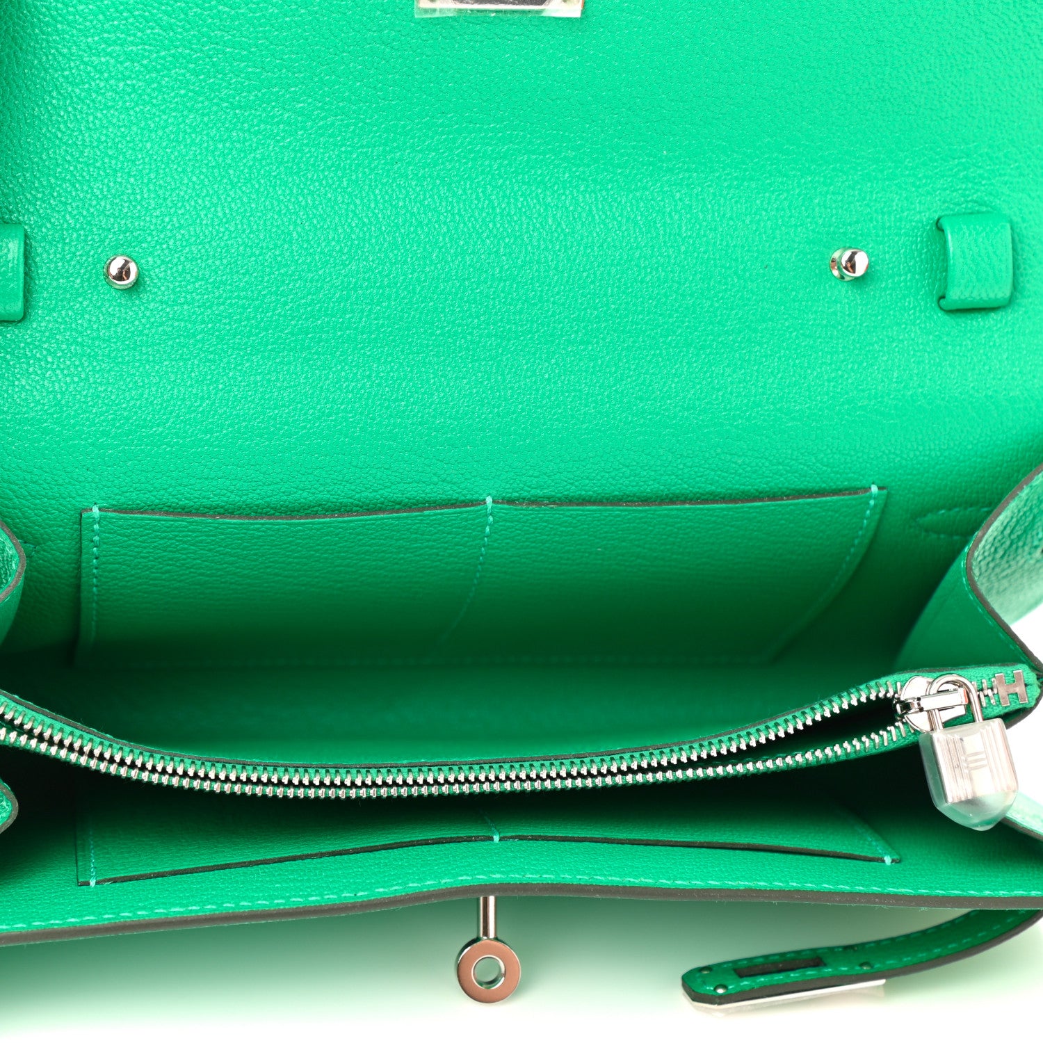 Hermes Chevre Mysore Kelly To Go Wallet Menthe 5 of 7