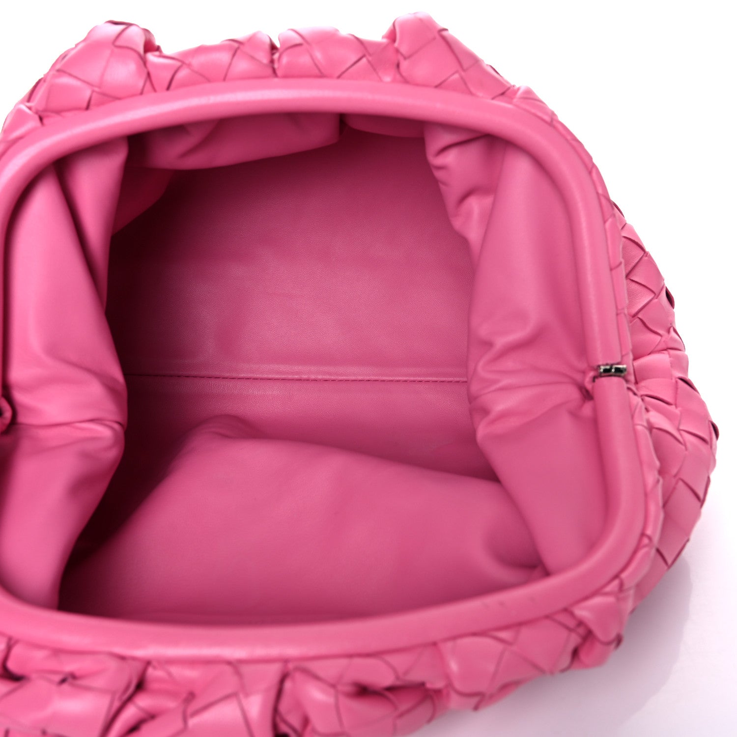 Bottega Veneta Nappa Maxi Intrecciato The Pouch Oversized Clutch Pink 5 of 14