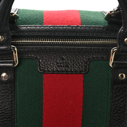 Gucci Calfskin Vintage Web Medium Boston Black 9 of 16