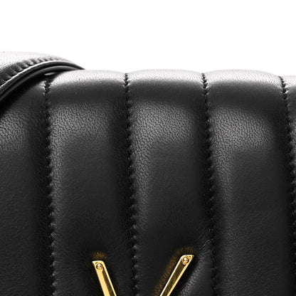 Saint Laurent Lambskin Matelasse Monogram Vicky Chain Wallet Black 8 of 10