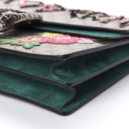 Gucci GG Supreme Monogram Embroidered Medium Dionysus Shoulder Bag Emerald 7 of 10