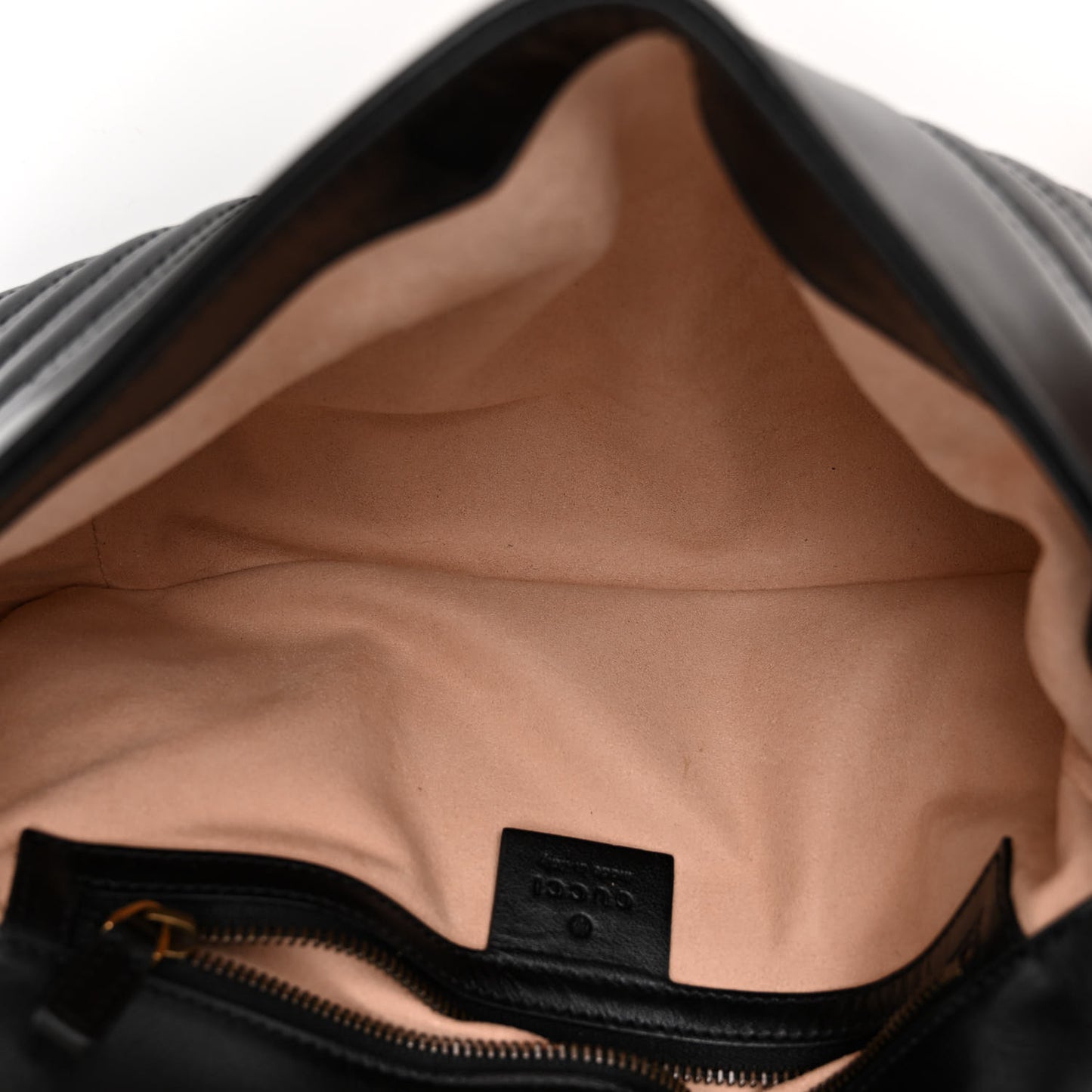 Calfskin Matelasse Small GG Marmont Shoulder Bag Black