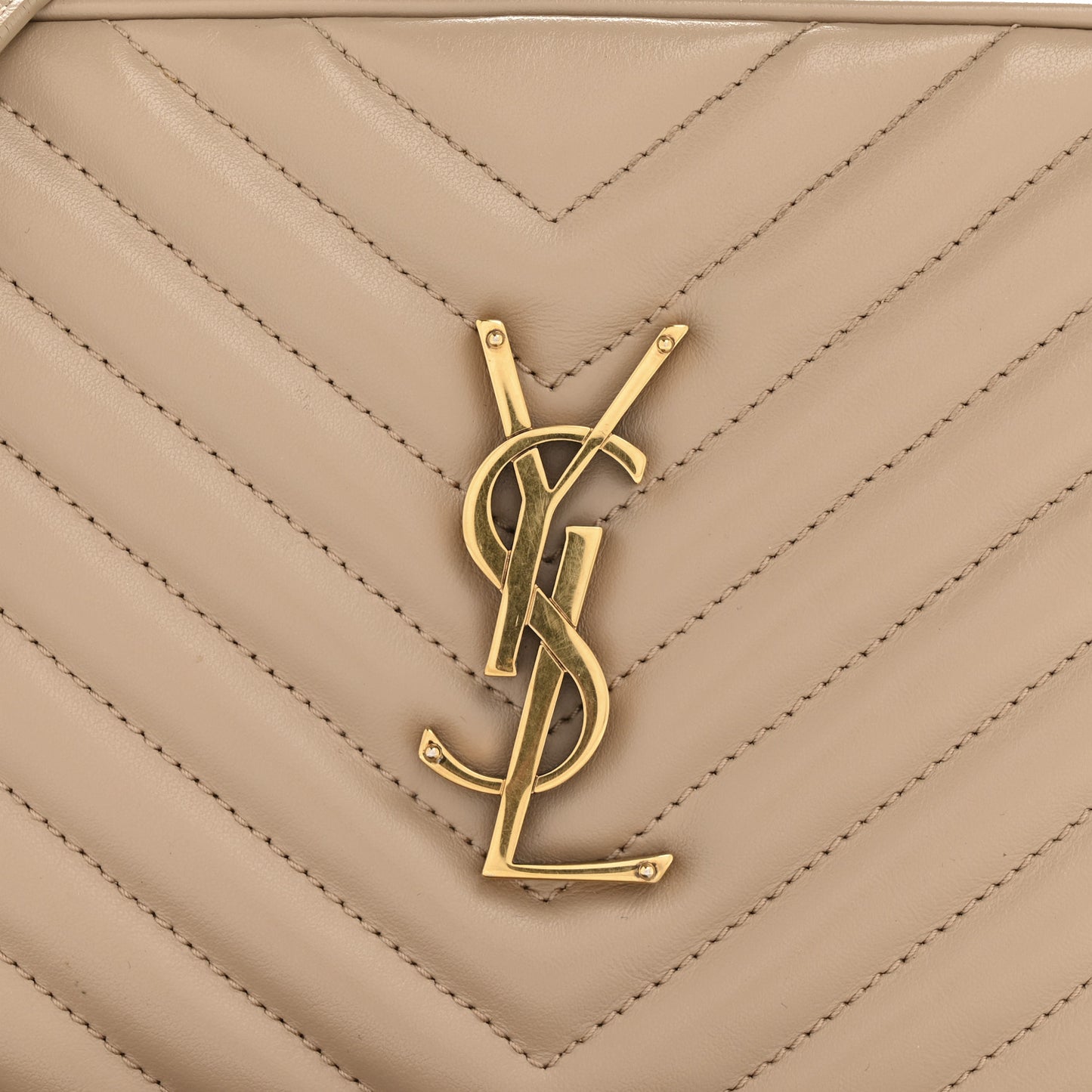 Calfskin Matelasse Monogram Lou Camera Bag Dark Beige