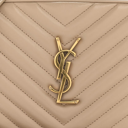 Saint Laurent Calfskin Matelasse Monogram Lou Camera Bag Dark Beige 11 of 13