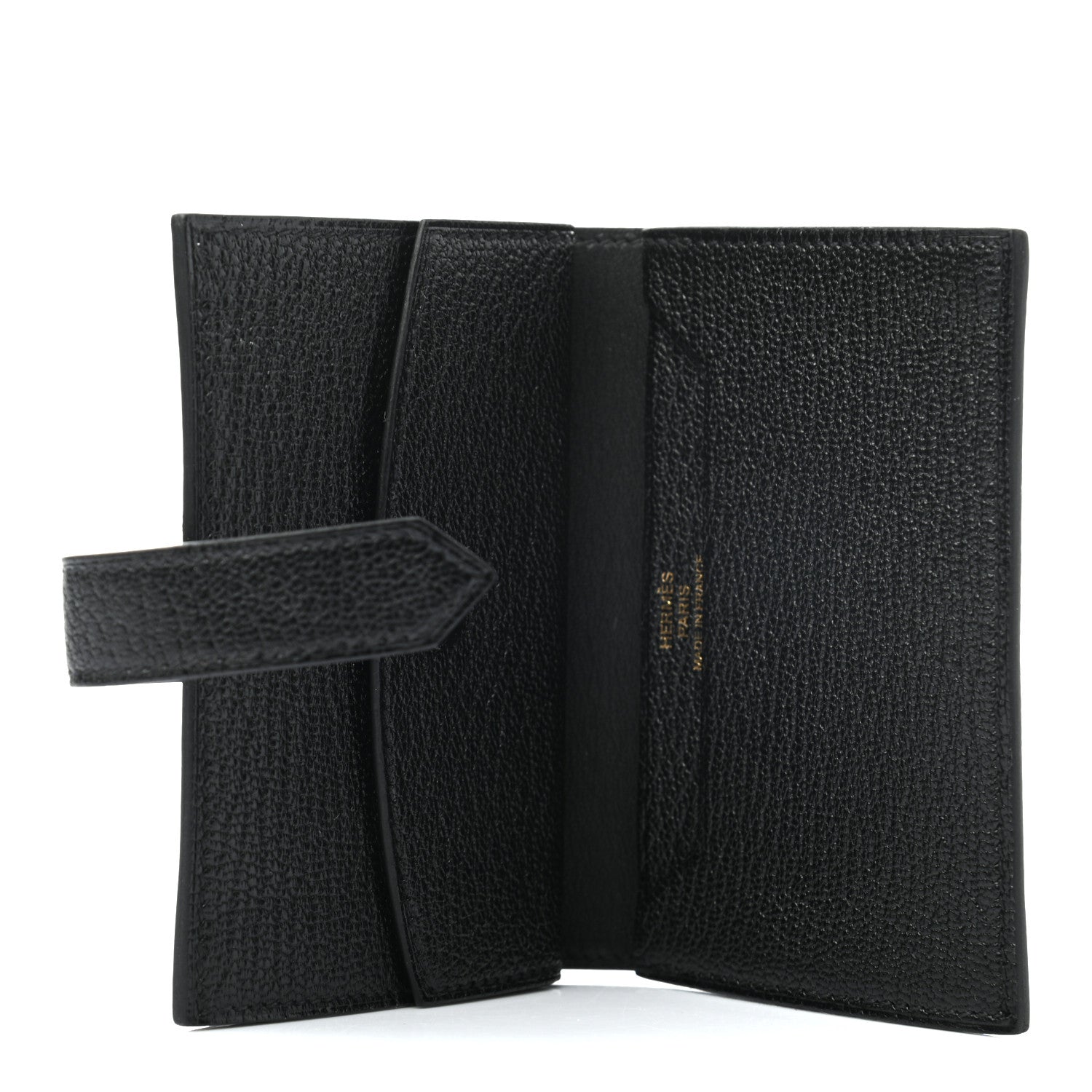 Hermes Chevre Mysore Mini Bearn Wallet Black 5 of 6