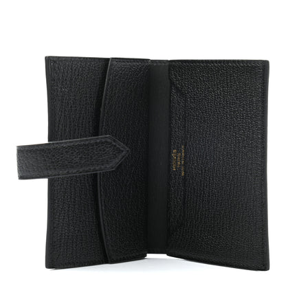Hermes Chevre Mysore Mini Bearn Wallet Black 5 of 6