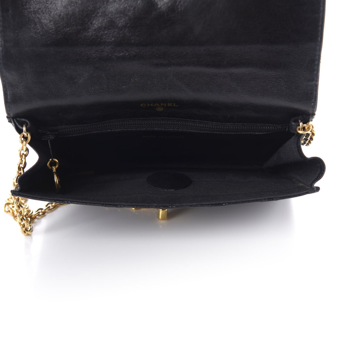 Lambskin Diamond Stitch Crossbody Black