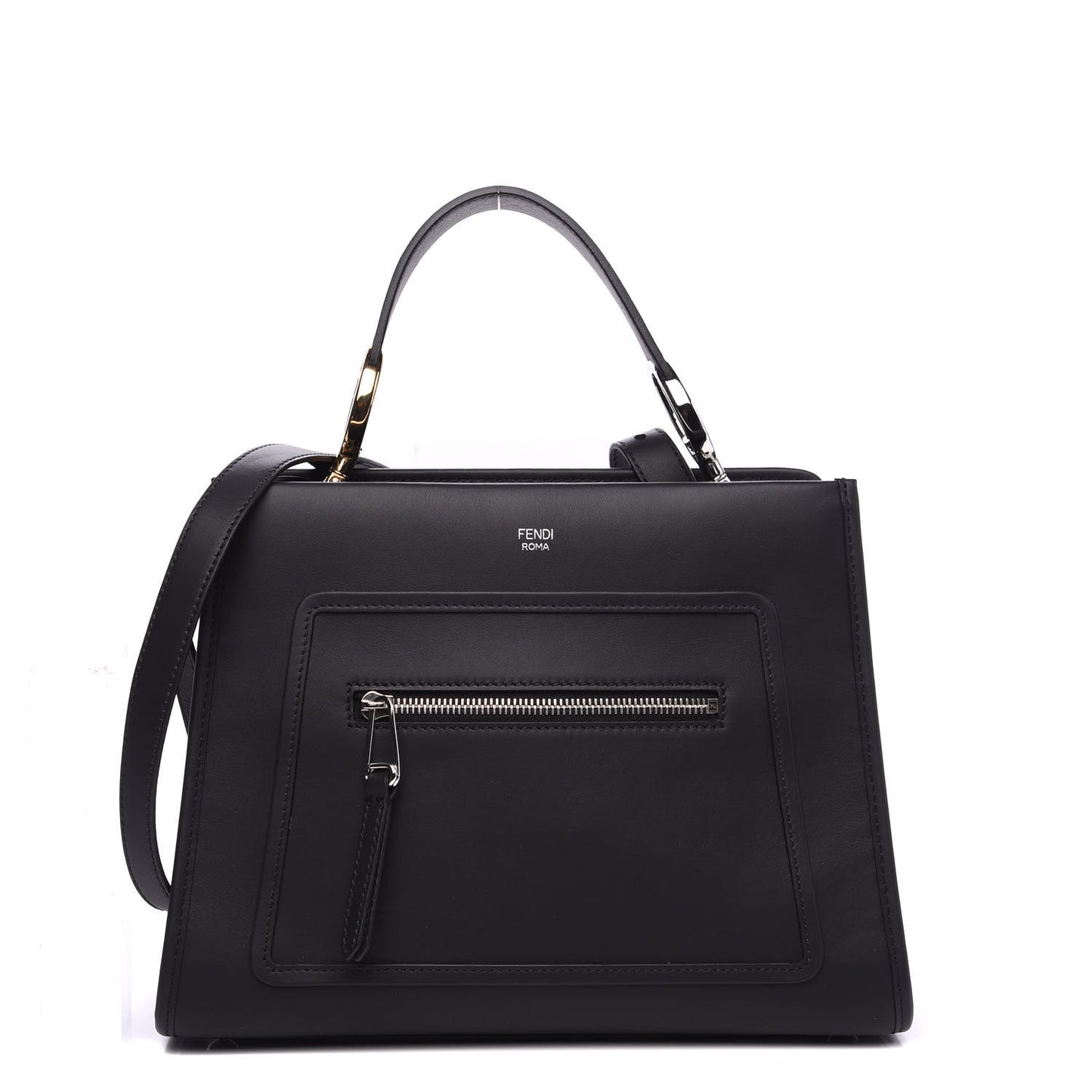 Vitello Century Opaco F is Fendi Small Runaway Satchel Black