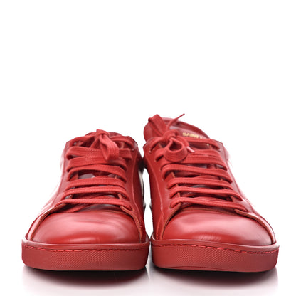 Saint Laurent Calfskin Mens Alpha Sneakers 43 New Red 2 of 10