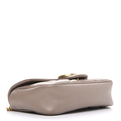 Gucci Calfskin Matelasse Super Mini GG Marmont Shoulder Bag Porcelain Rose 4 of 14