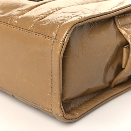 Marc Jacobs Shiny Crinkled Calfskin Mini The Tote Bag Light Brown 9 of 9
