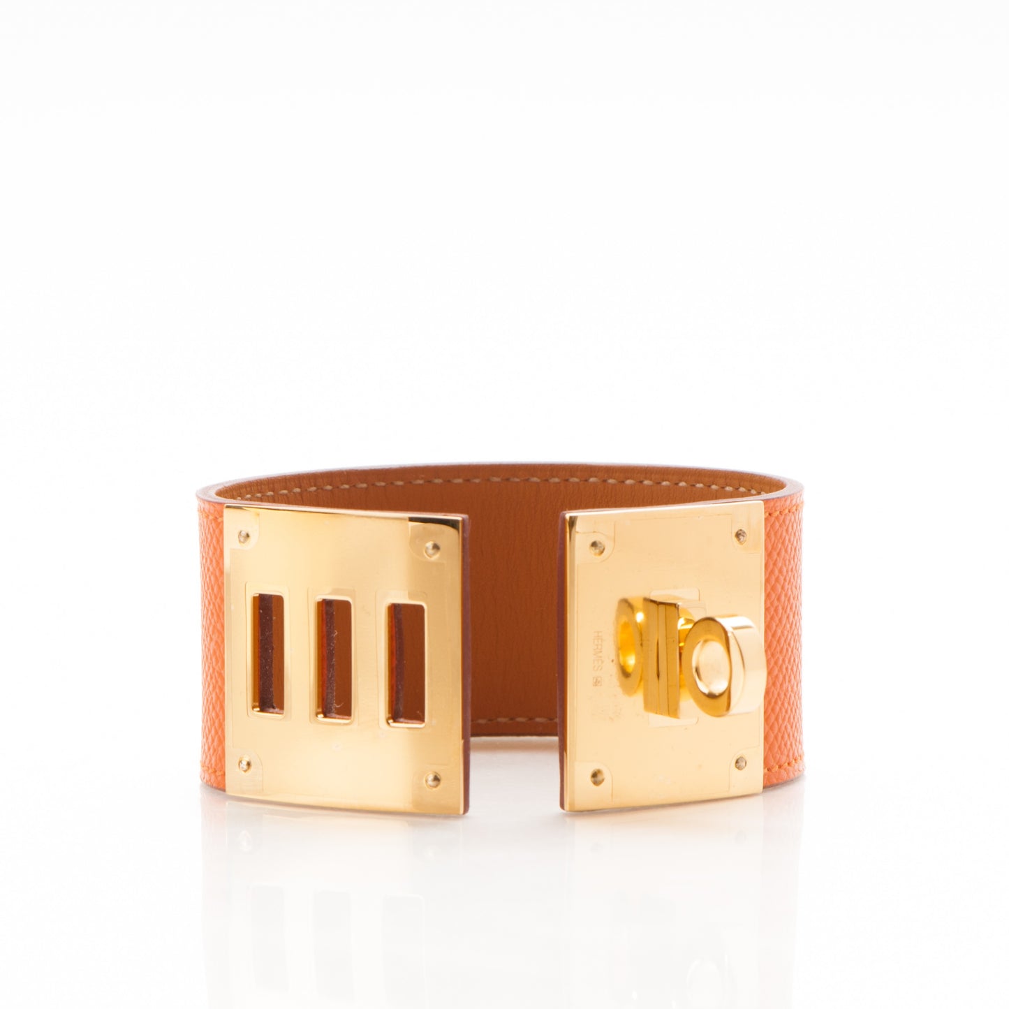 Epsom Kelly Dog Bracelet Orange