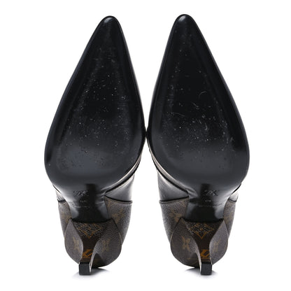 Louis Vuitton Calfskin Monogram Janet Ankle Boots 39 Black 5 of 11
