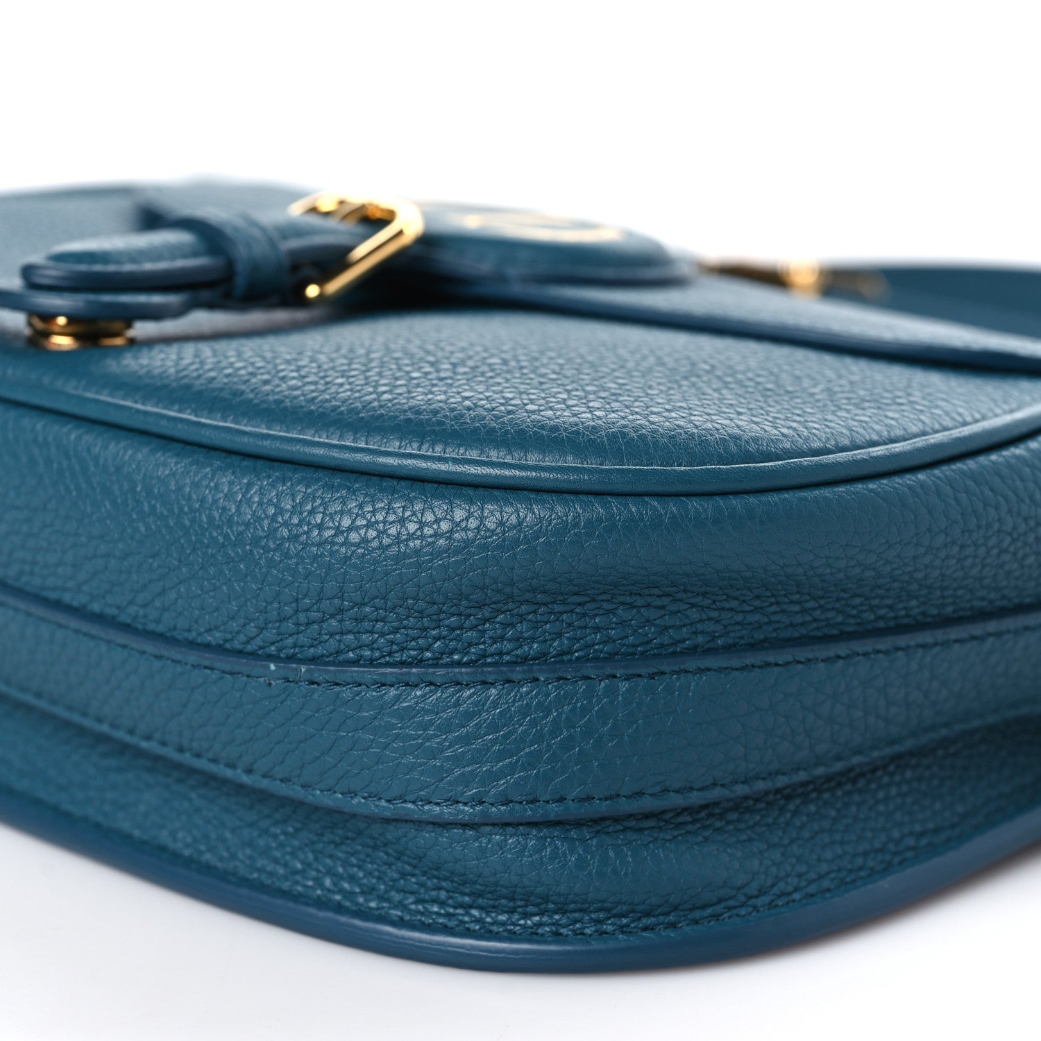 Christian Dior Grained Calfskin Medium Bobby Flap Steel Blue 9 of 9