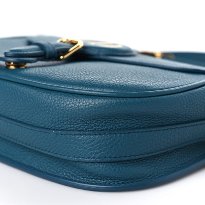 Christian Dior Grained Calfskin Medium Bobby Flap Steel Blue 9 of 9