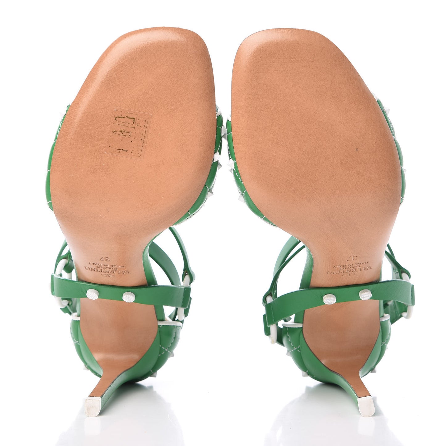 Nappa Free Rockstud Spike 105mm Ankle Strap Sandals 37 Peppermint