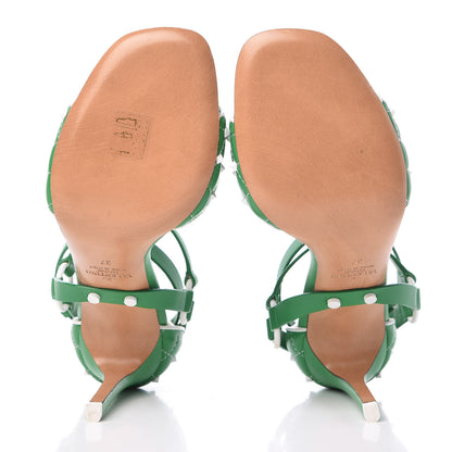 Valentino Garavani Nappa Free Rockstud Spike 105mm Ankle Strap Sandals 37 Peppermint 5 of 10