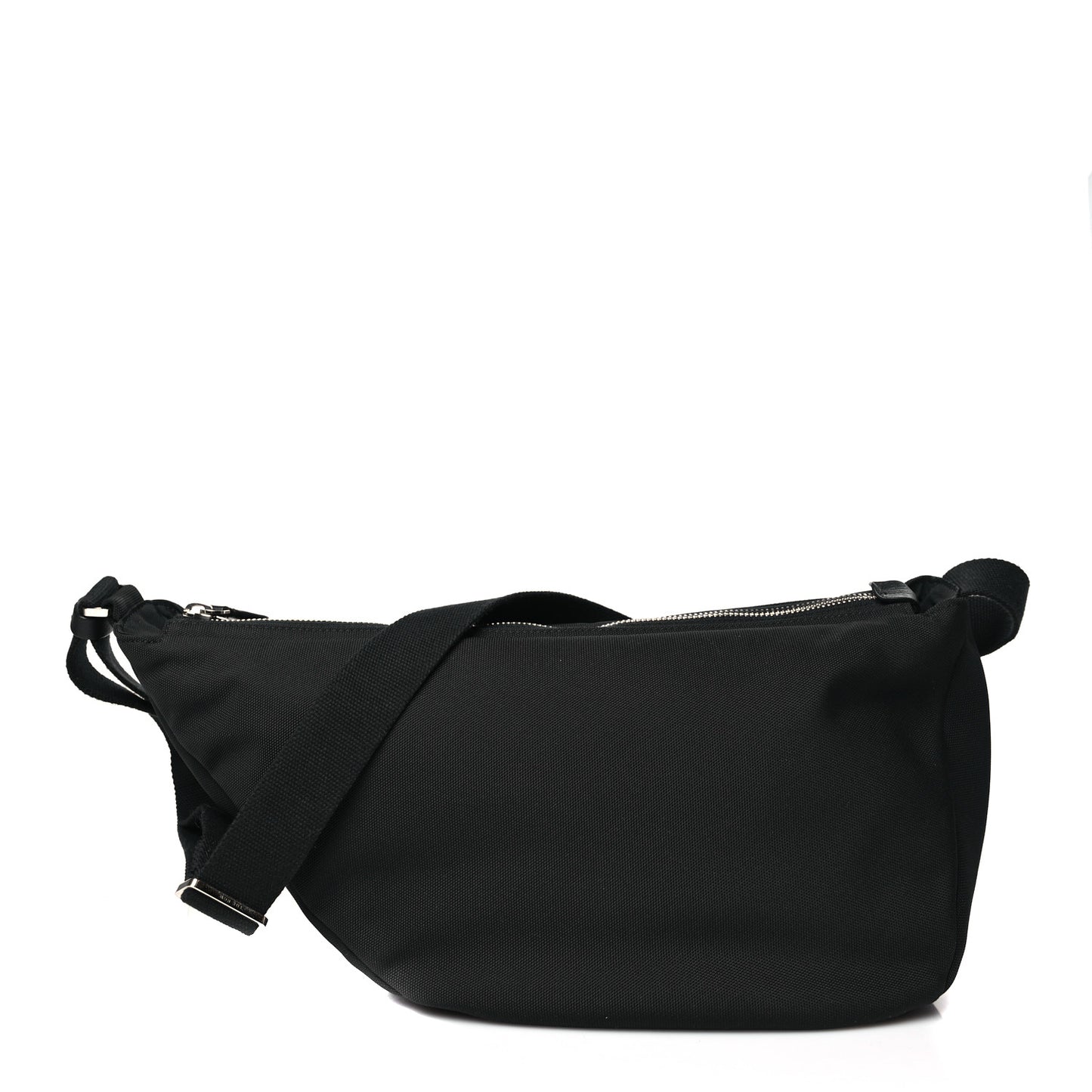 Nylon Slouchy Banana Two Bag Black