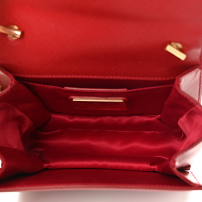 Salvatore Ferragamo Printed Calfskin Mini Ginny Shoulder Bag Rosso 7 of 10