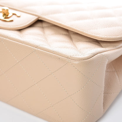 Chanel Caviar Quilted Jumbo Double Flap Beige Clair 12 of 14